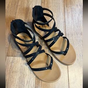 Black Gladiator Sandals
